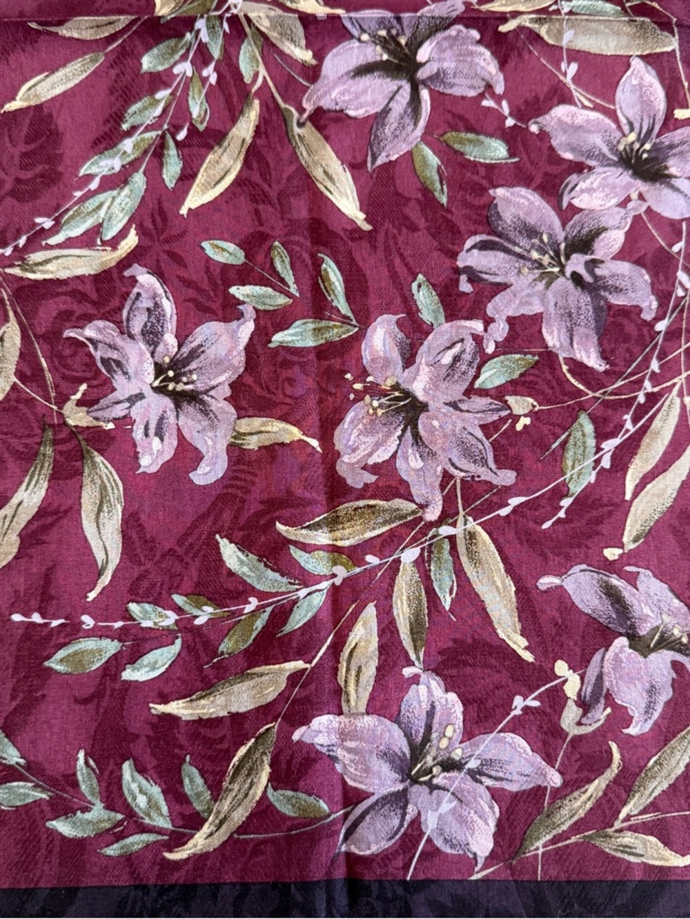 Ralph Lauren Plum Floral Decorative Panel in Burgundy - Picture 4 of 6